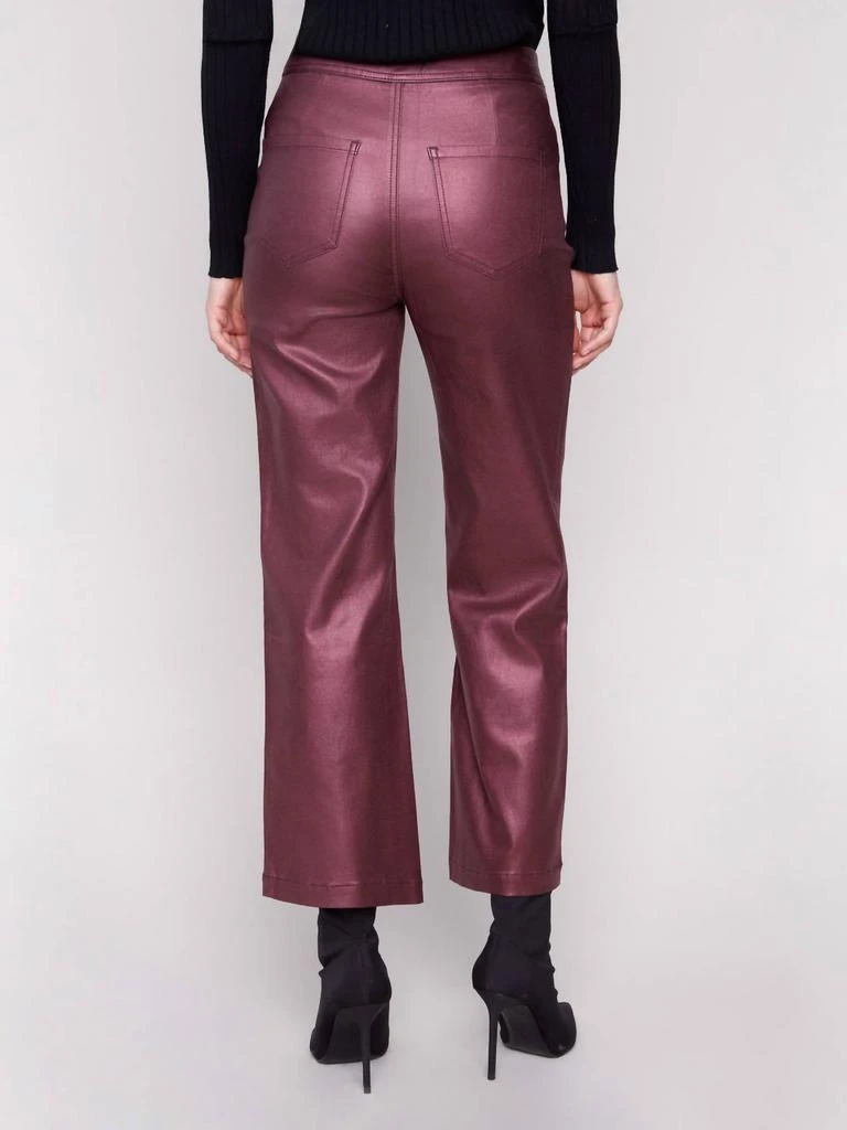 CHARLIE B Charlie B - Metallic Wax Flared Pants 3