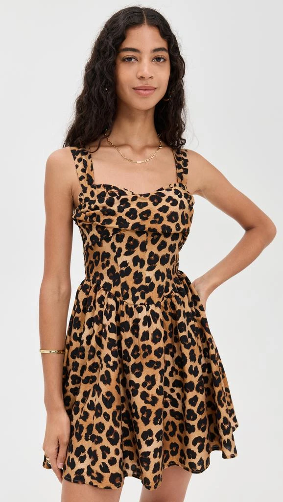 Moon River Sweetheart Neckline Leopard Print Mini Dress 6