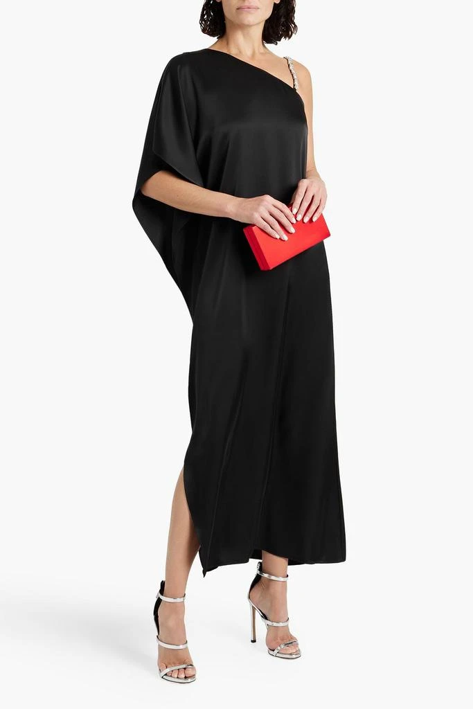 chinese dress ladies alice + olivia Women's Arista Sleeveless Cross Back Pleat Maxi Dress,  Solstice, Purple, 0 at Amazon Women's Clothing store
