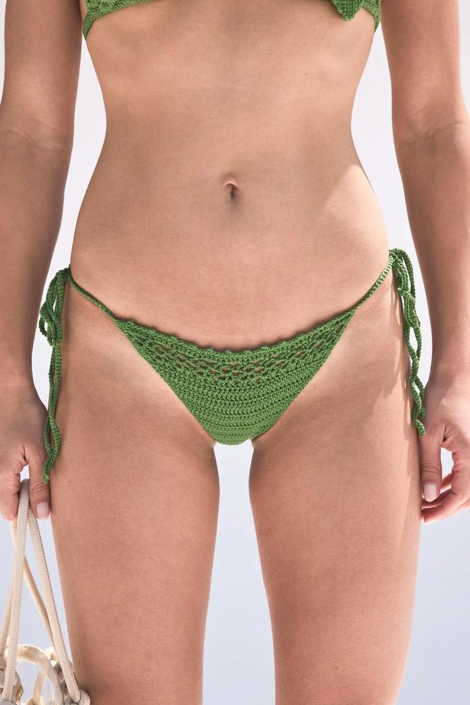 预计3周后发货 Cult Gaia Bas De Bikini En Crochet Eshe - Basilic 2
