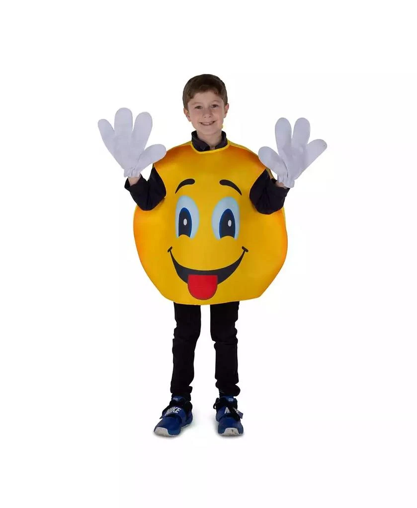 Dress Up America Kids Emoji Smiley Costume Tunic 
Gloves Set