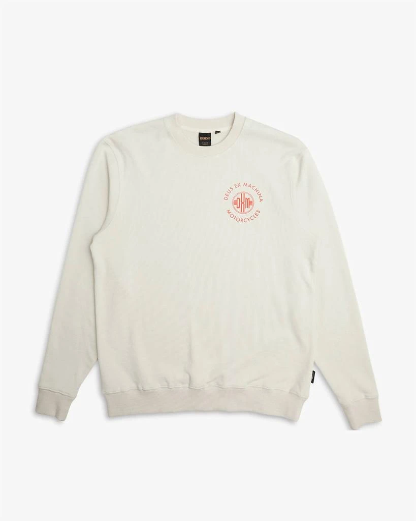 Deus Men's Tenor Crew Sweatshirt In Dirty White 1