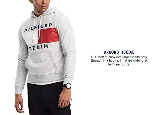 Tommy Hilfiger Tommy Hilfiger Men's Long Sleeve Fleece Flag Pullover Hoodie Sweatshirt 4