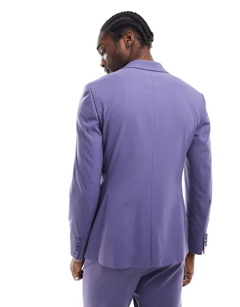 ASOS ASOS DESIGN skinny suit jacket in purple 4