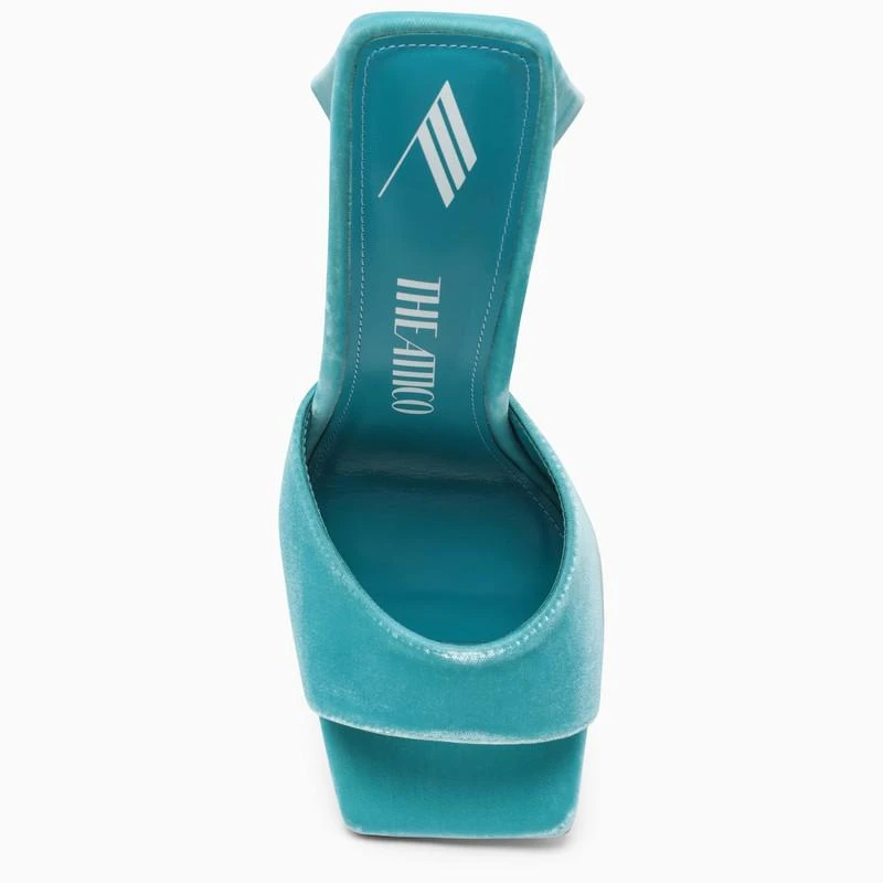The Attico MULE DEVON TURQUOISE IN VELVET 3
