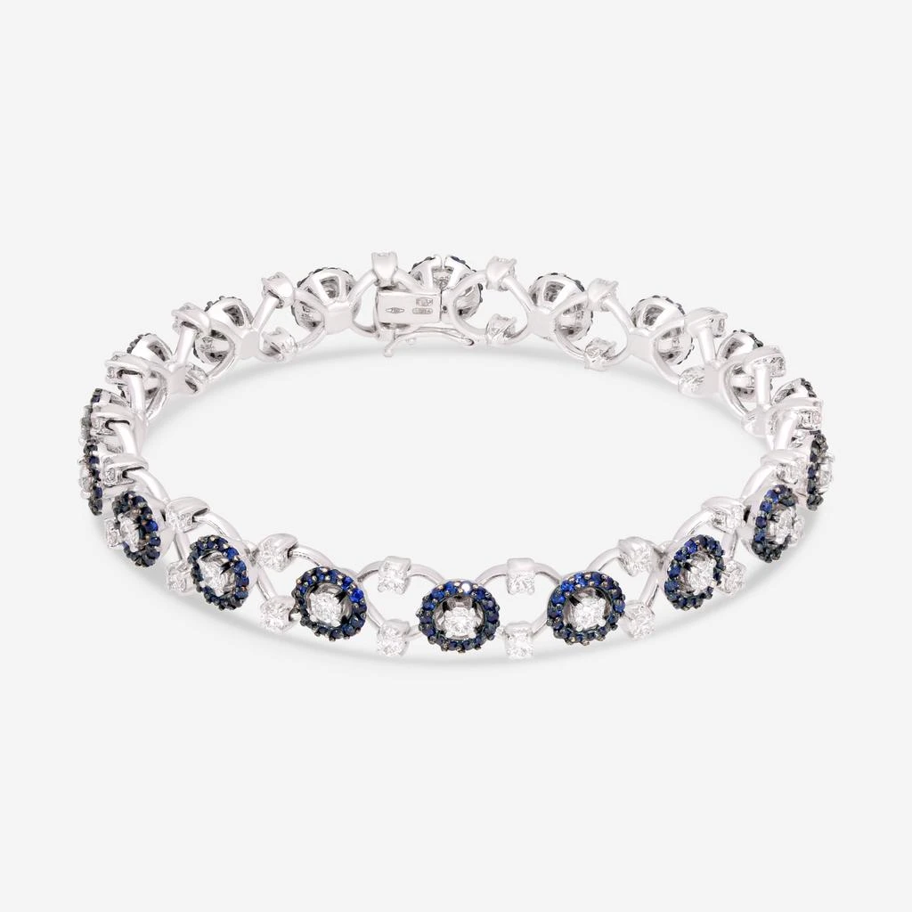 Giloro Giloro 18K White Gold Sapphire and Diamond Tennis Bracelet PB4069-108 1