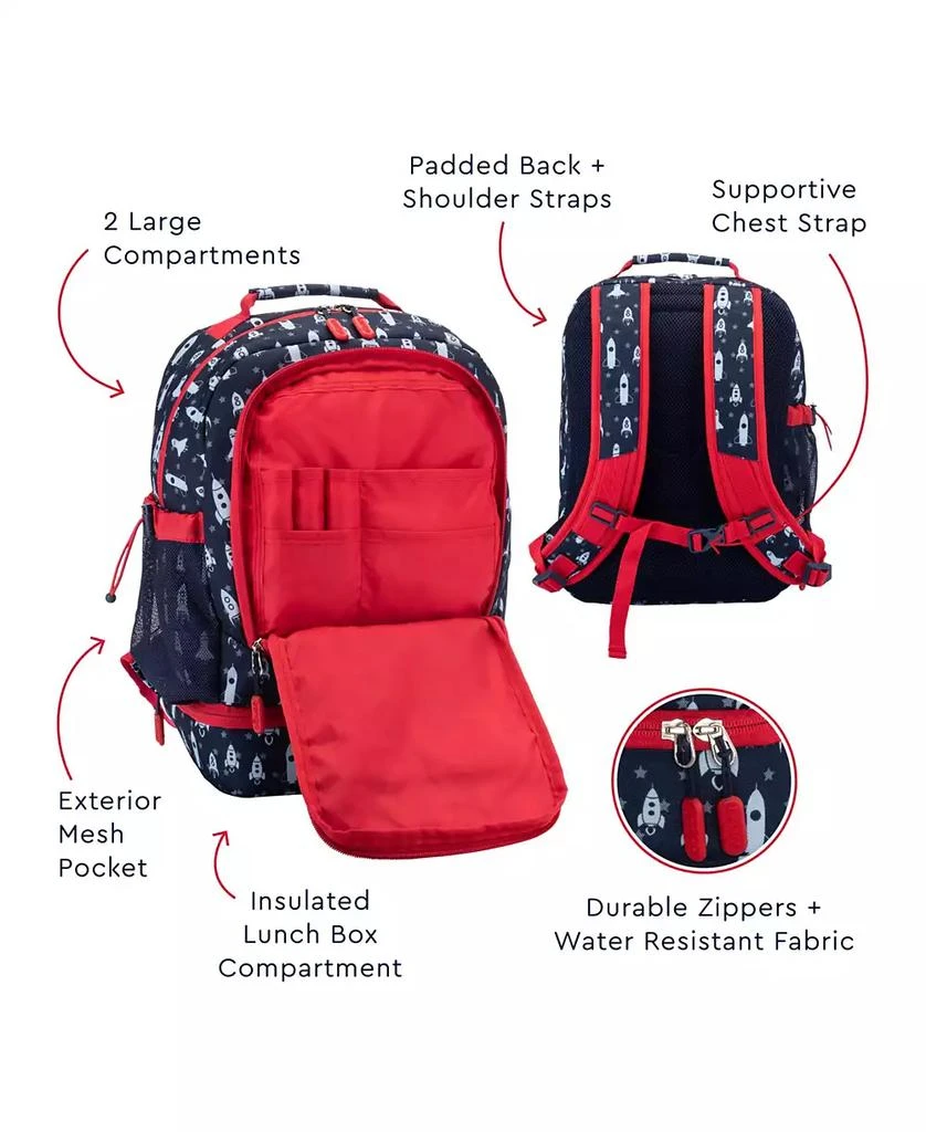 Bentgo Kids Prints 2-In-1 Backpack and Insulated Lunch Bag - Rocket 4