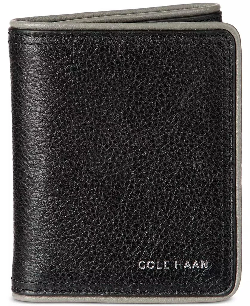 Cole Haan Men's Leather Trifold Wallet with Contrast Color Edge 14