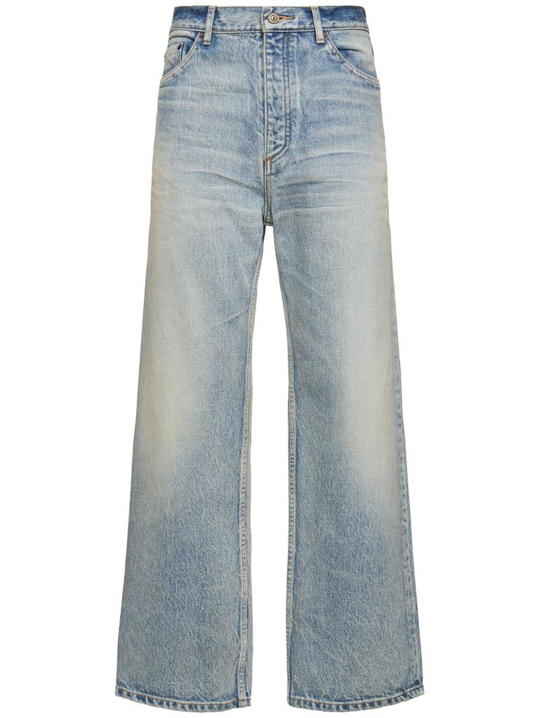 デニム・ジーパン BALENCIAGA LIGHT BLUE JEANS WITH DISTRESSED HEM Balenciaga Light blue jeans with distressed hem - Jeans