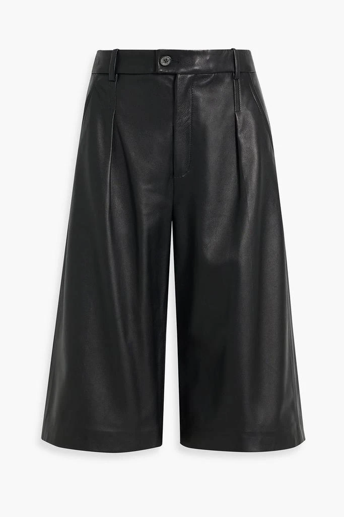 Nili Lotan Layne pleated leather shorts 1