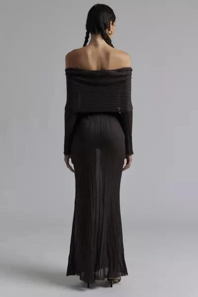 AFRM AFRM Tamlin Off-The-Shoulder Sheer Sweater Maxi Dress 4