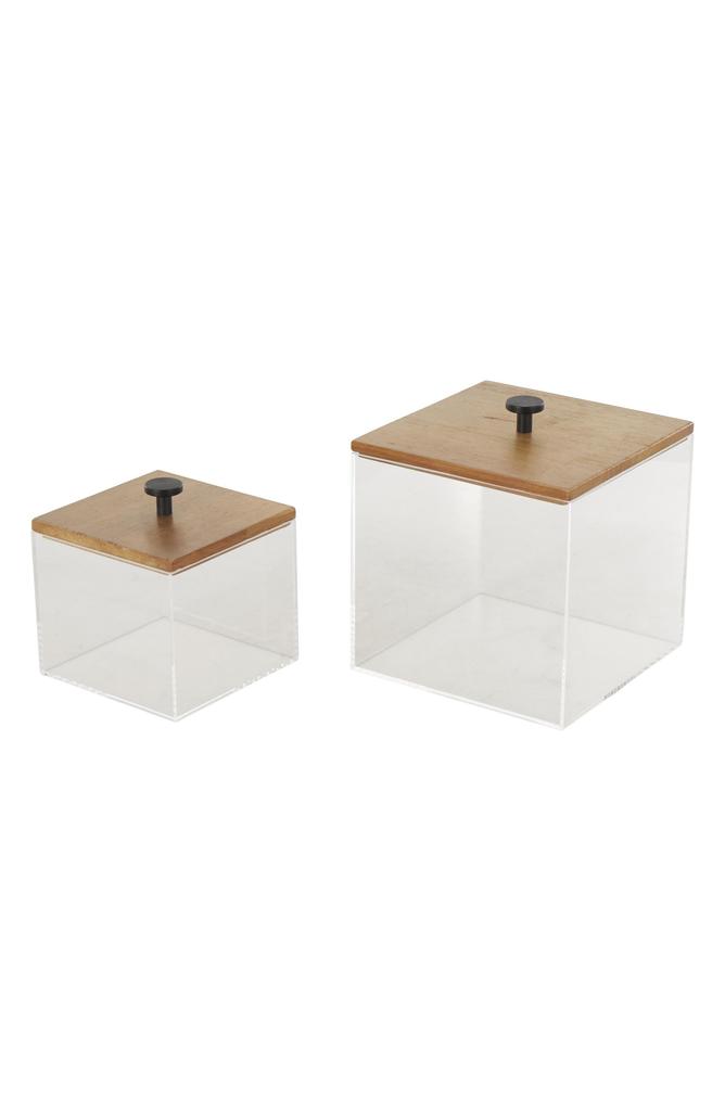 UMA Contemporary Set of 2Decorative Acrylic Boxes