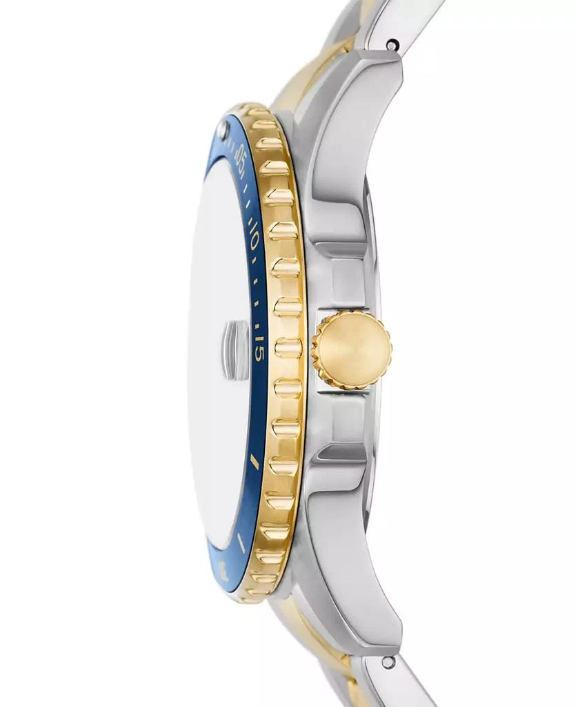 Fossil Men's Blue Dive Three-Hand Date Two-Tone Stainless Steel Watch 42mm 2