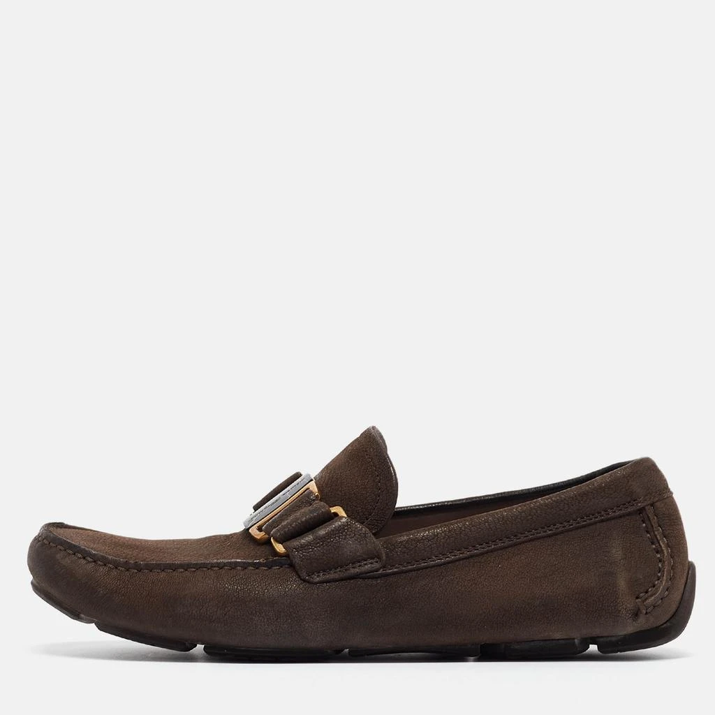 Salvatore Ferragamo Salvatore Ferragamo Brown Nubuck Leather Sardegna Loafers Size 40 1