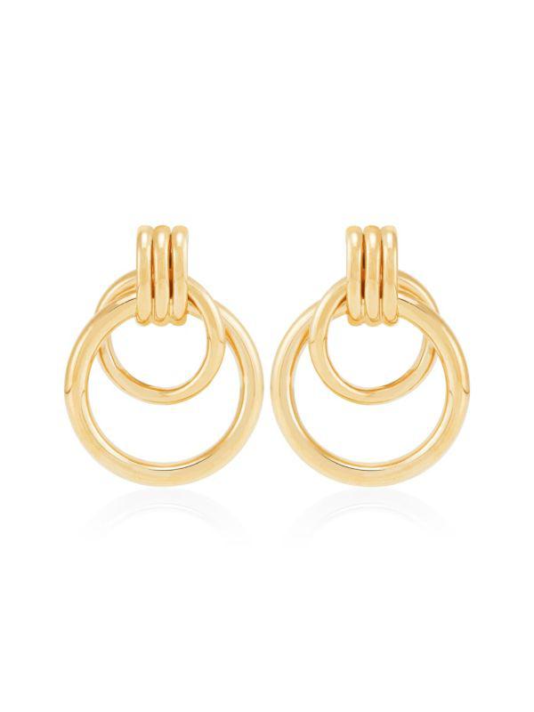 Saks Fifth Avenue 14K Yellow Gold Doorknocker Earrings