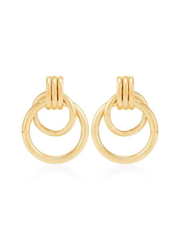 Saks Fifth Avenue 14K Yellow Gold Doorknocker Earrings 2