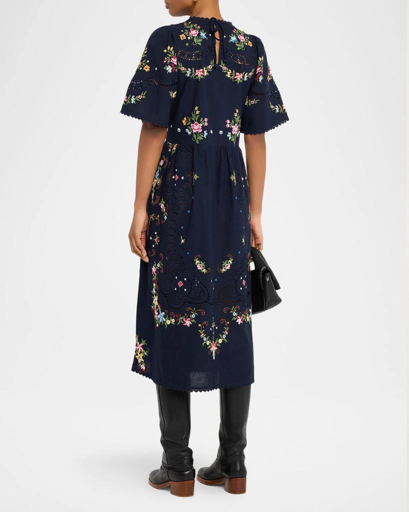 Sea Edwina Embroidered Midi Dress 3
