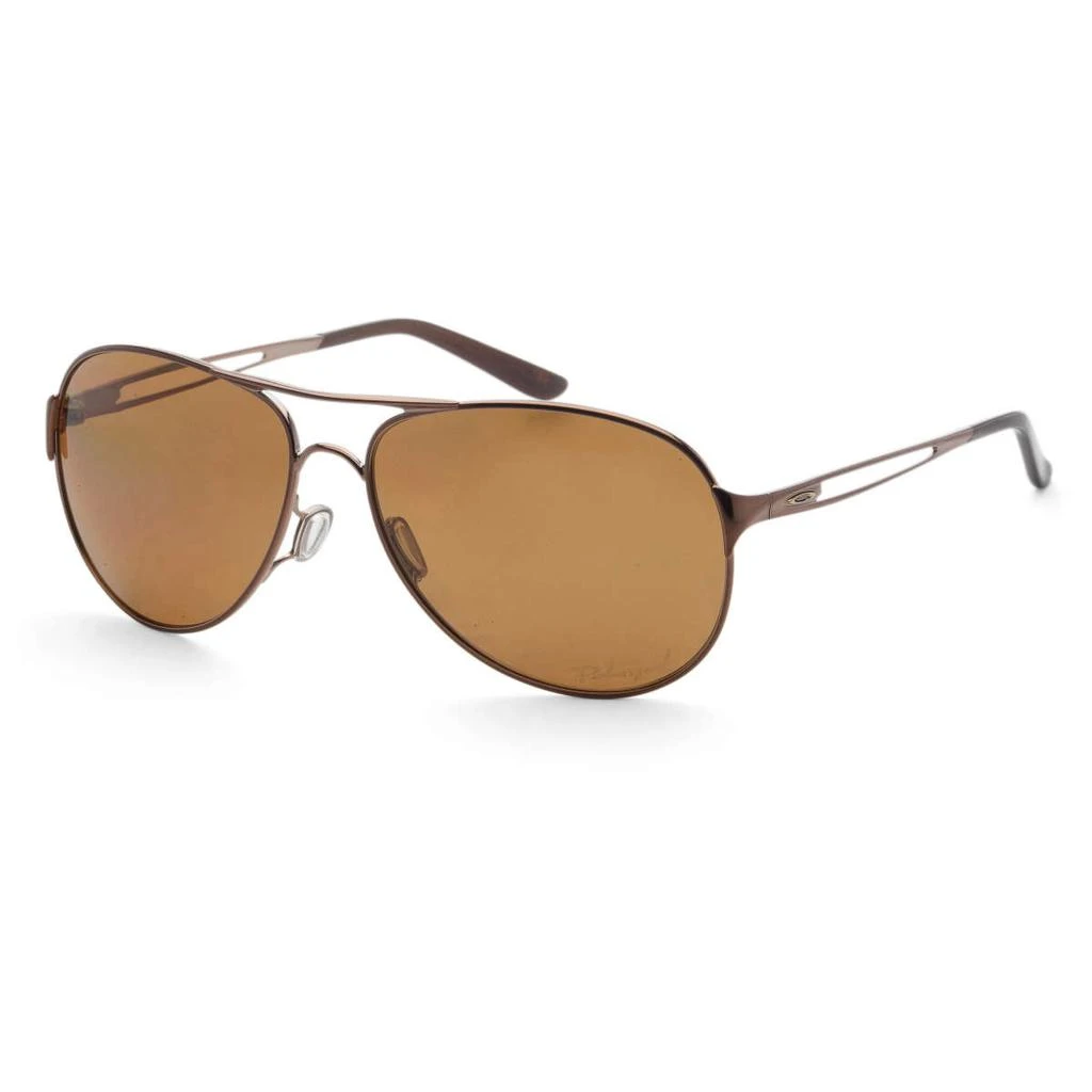 Oakley Oakley Caveat Women's Brown Aviator Polarized Sunglasses 1