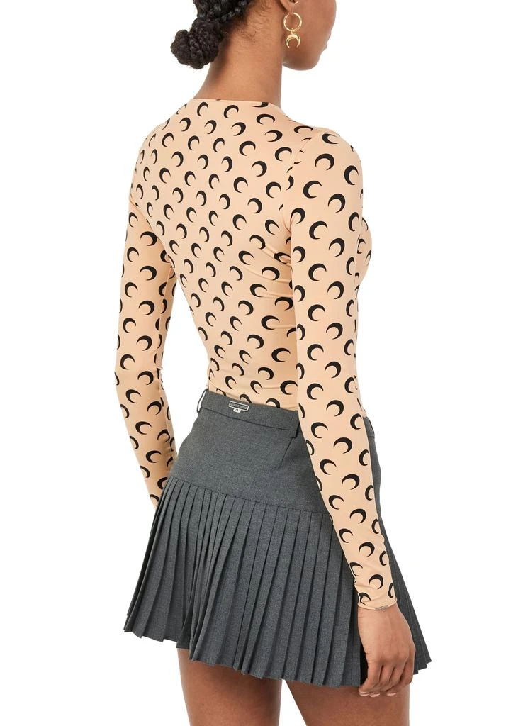 MARINE SERRE Moon printed jersey Second Skin crewneck top 5