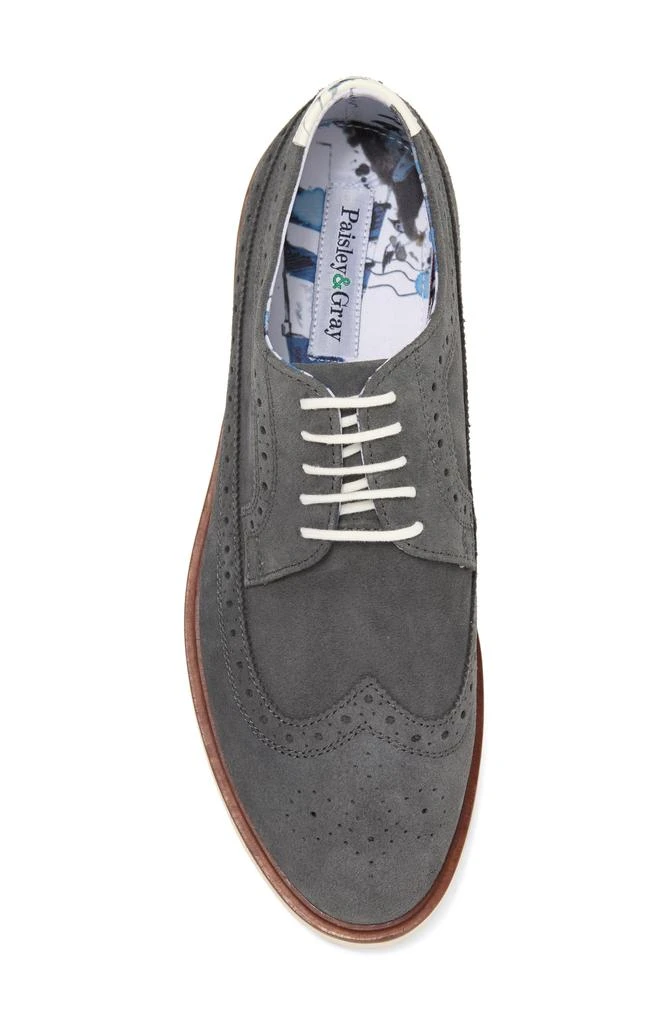 Paisley and Gray Fashion Wingtip Derby 4