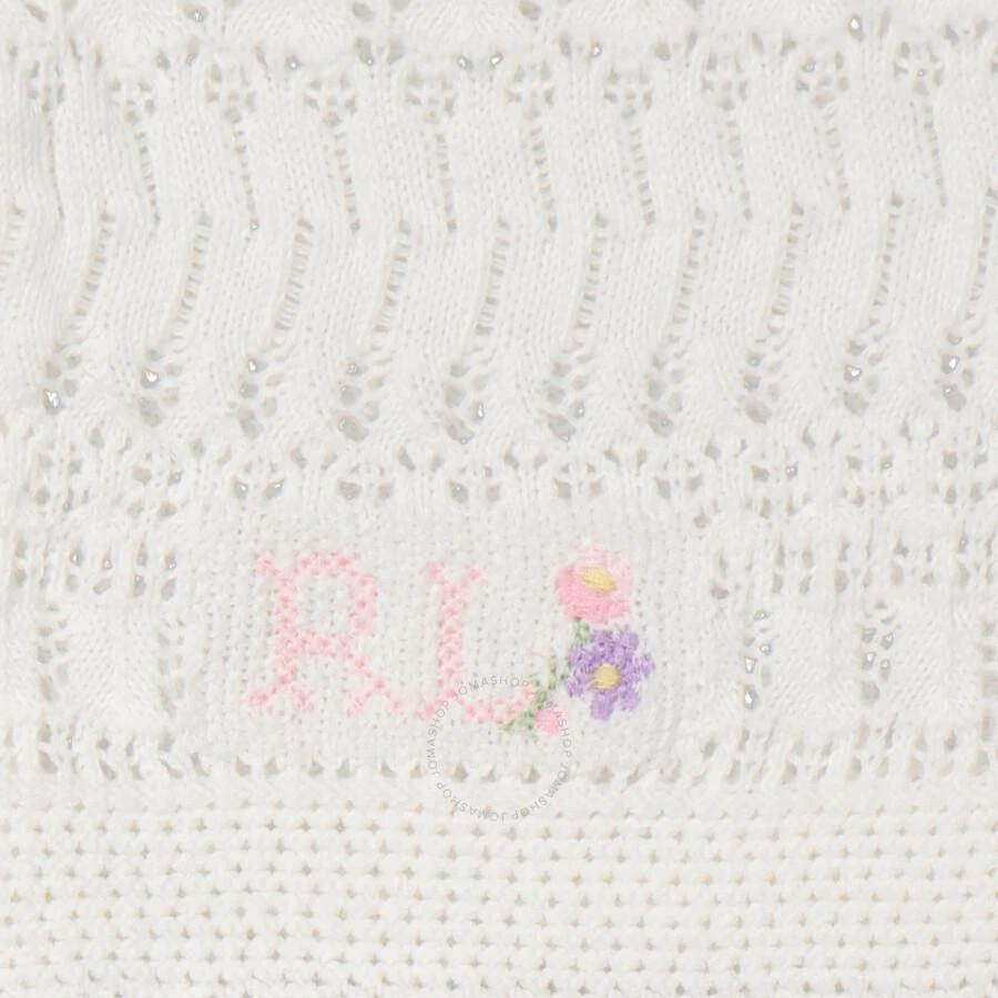 Ralph Lauren Girls White Cropped Knitted Cardigan 3