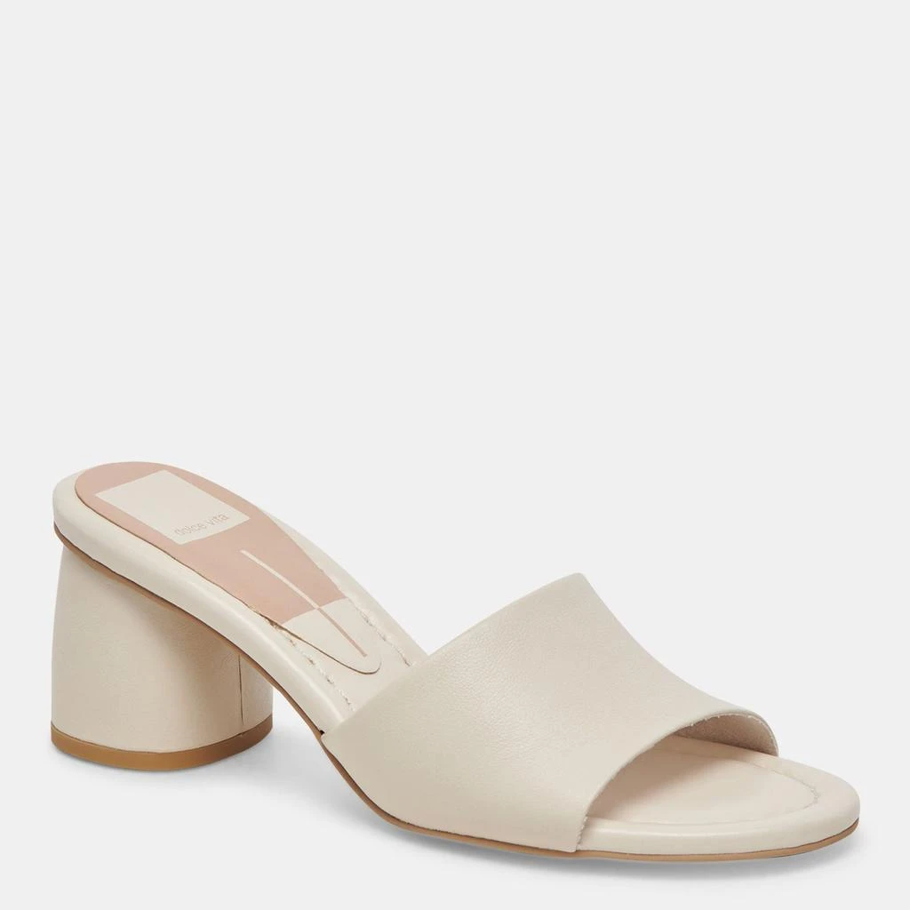 Dolce Vita MINNY DRESS WIDE HEELS IVORY LEATHER 2