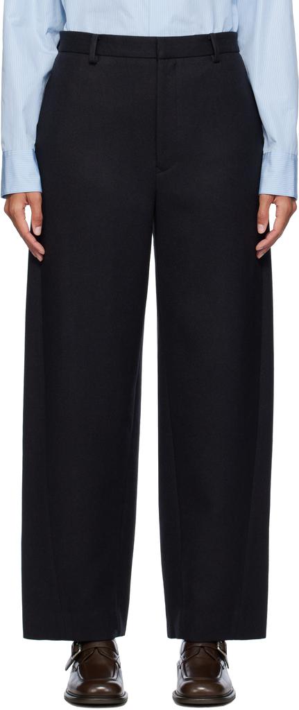 AURALEE Black Light Melton Trousers 3-WAIST-US-30 - Leggings AURALEE Black Light Melton Trousers 3-WAIST-US-30 - Leggings