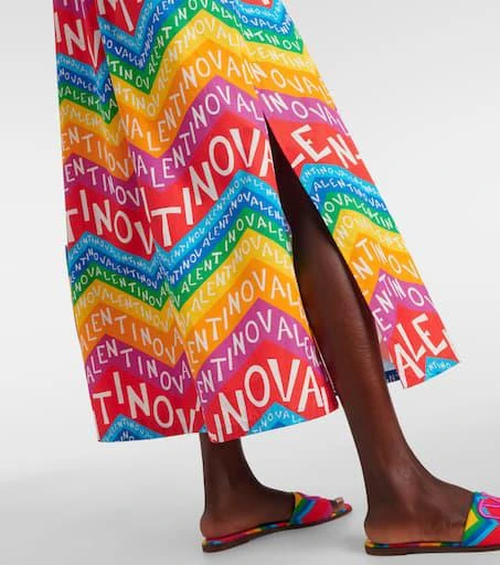 Valentino Valentino Chevron 24 cotton shirt dress 5