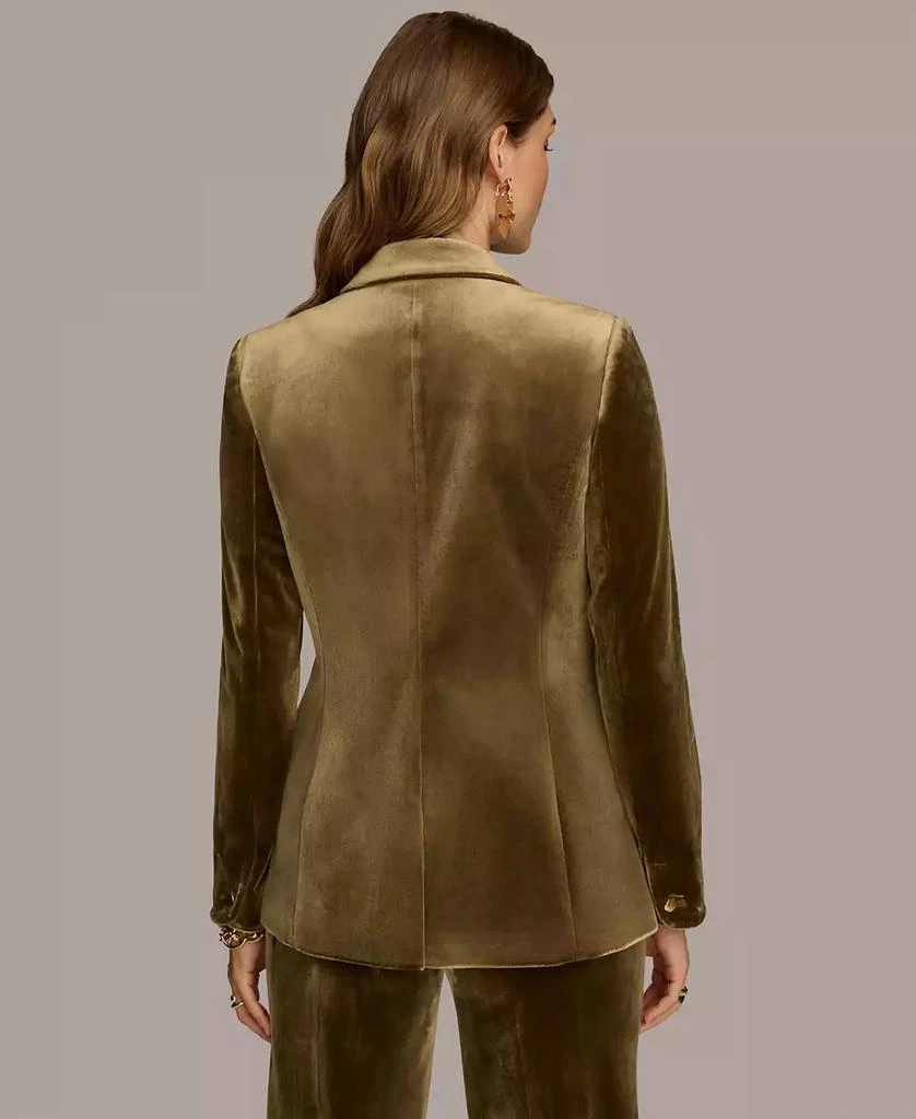 Donna Karan Women's Velvet One-Button Blazer 2