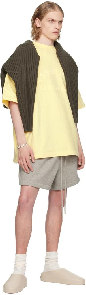 Fear of God ESSENTIALS Yellow Crewneck T-Shirt 4