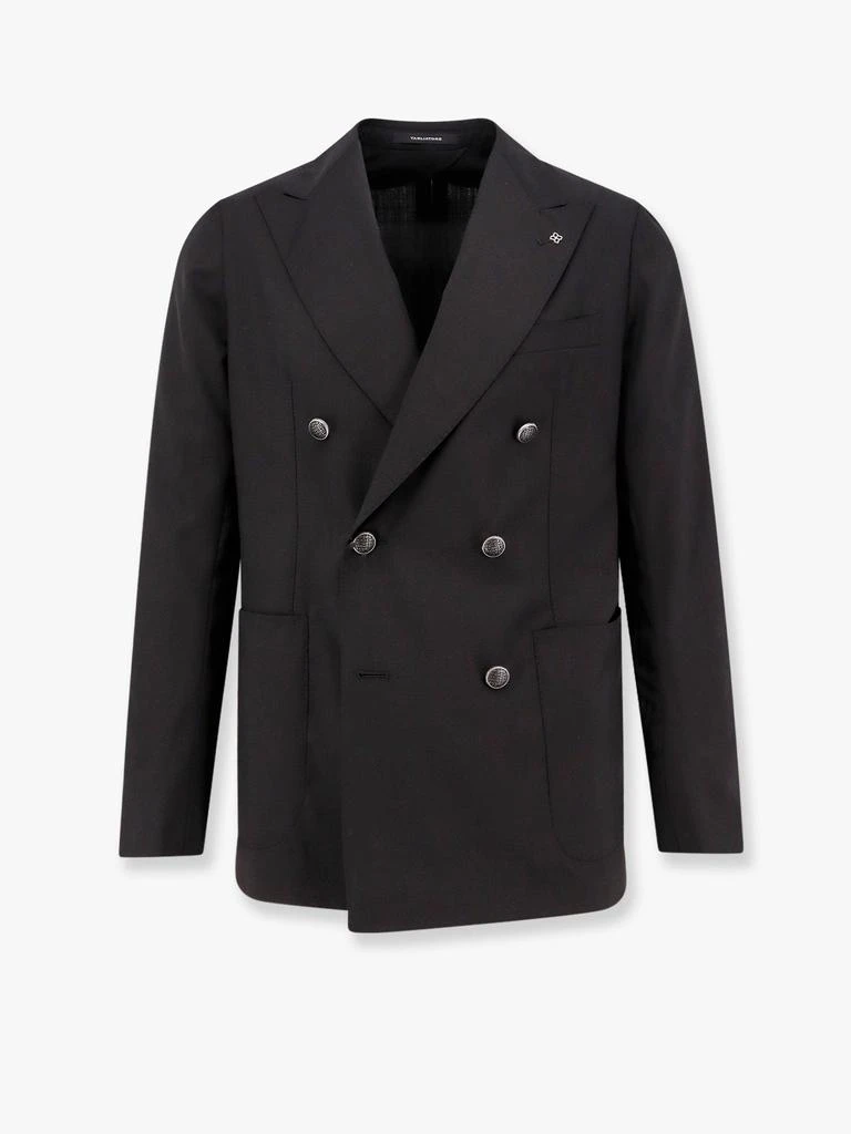 TAGLIATORE Extrafine virgin wool double-breasted blazer 1