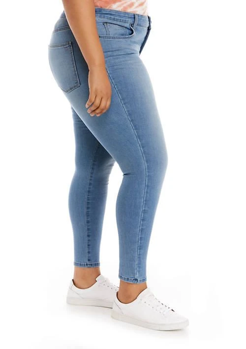 Crown & Ivy™ Ivy Plus Size Mid Rise Skinny Jeans   Short 3