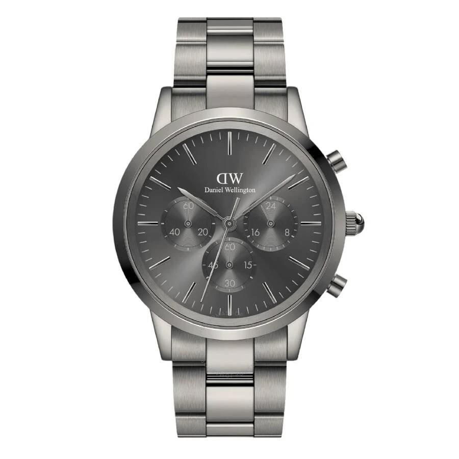 Daniel Wellington Iconic Chronograph Link Graphite Quartz Watch DW00100643 1