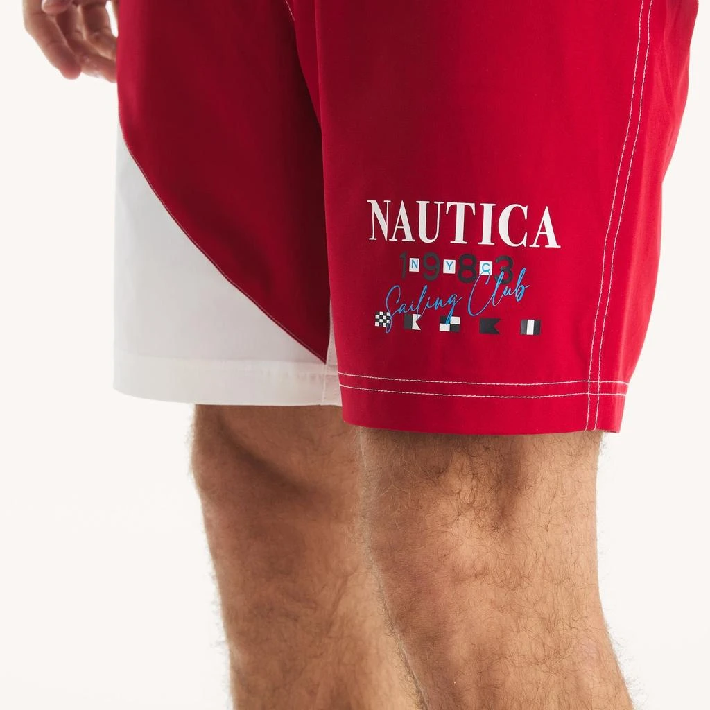 Nautica Mens 8" Heritage Colorblock Quick-Dry Swim 3