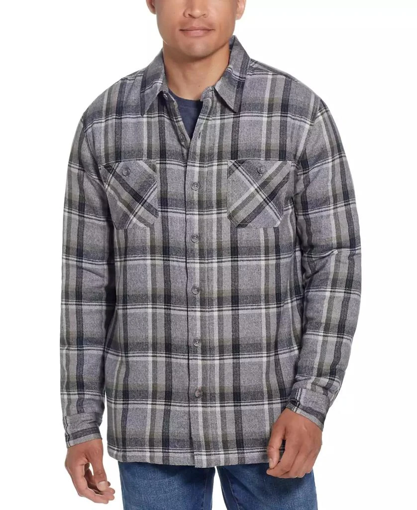 Weatherproof Vintage Men's Sherpa-Lined Flannel Shirt Jacket 1