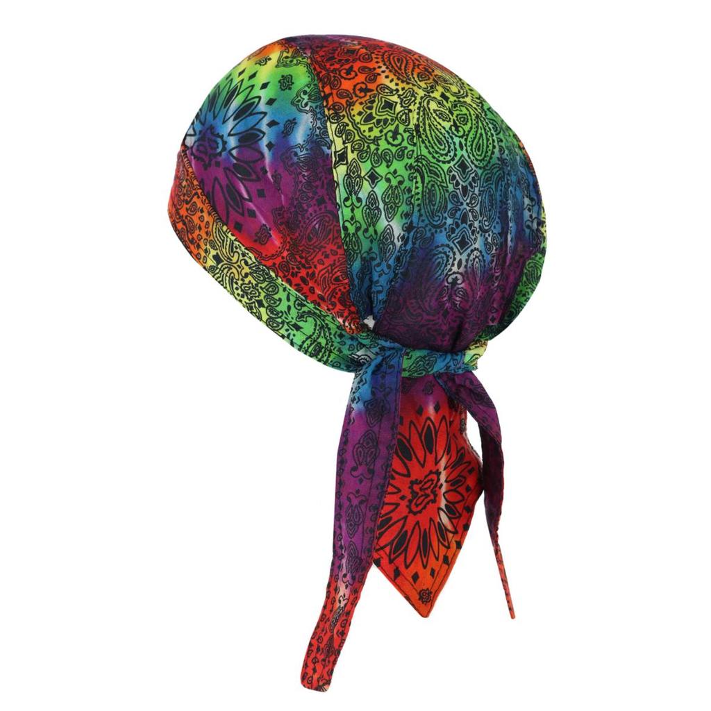 SK Hat shop Men's Danbana Tie Dye Paisley Do Rag Biker Cap