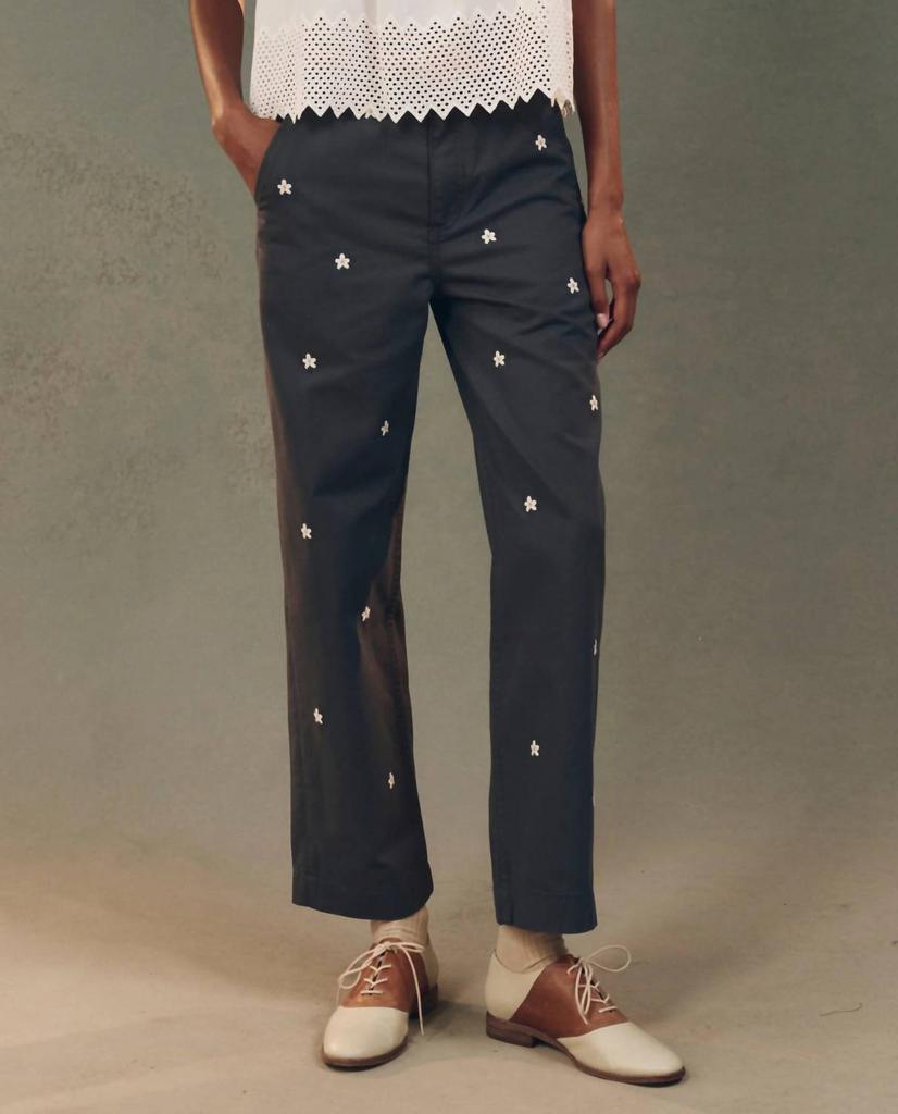 The Great The Great. - Garage Daisy Embroidery Trouser Pants