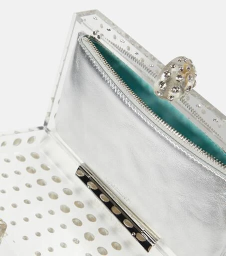 Aquazzura Tequila crystal-embellished clutch 3