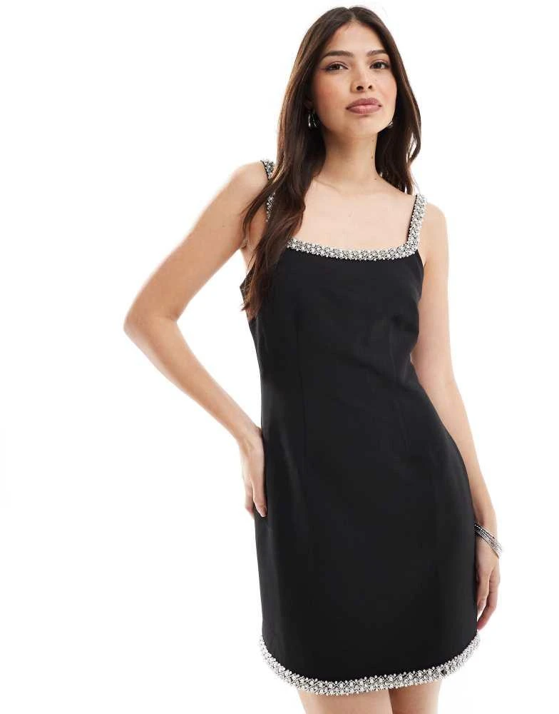 prom dresses black simple Classic Column Tailored Belted Blazer - Black main image 0