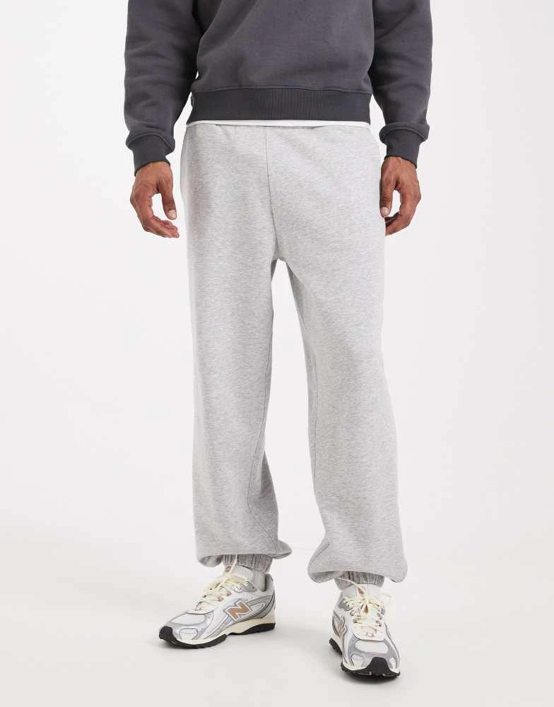 New Look New Look oversized joggers in grey marl