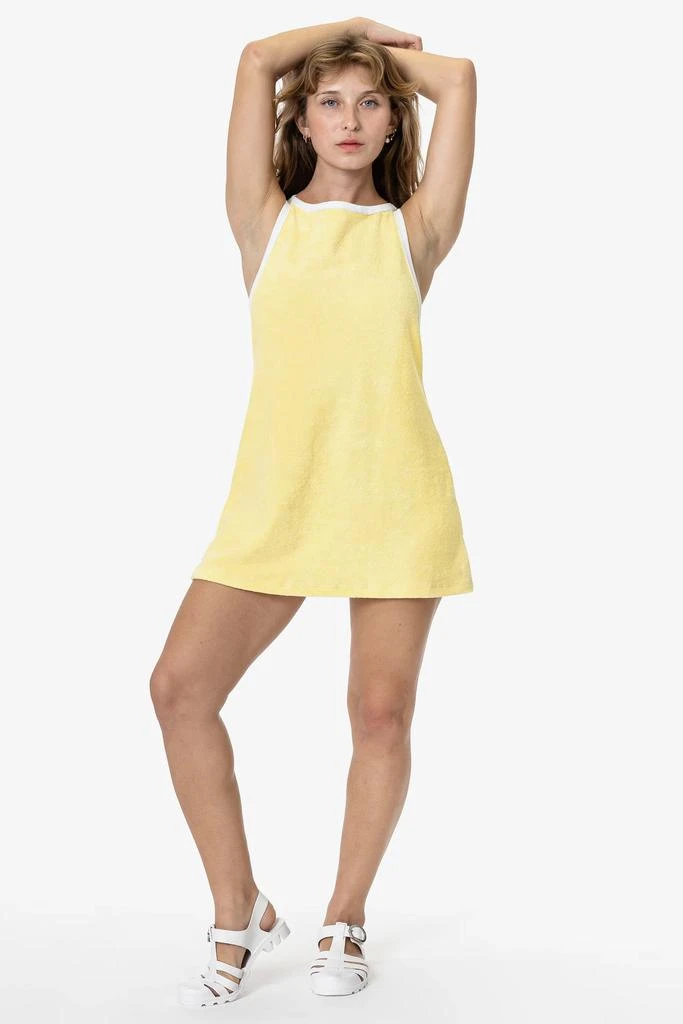 Los Angeles Apparel RLT3629 - Loop Terry Boatneck A-Line Dress 17