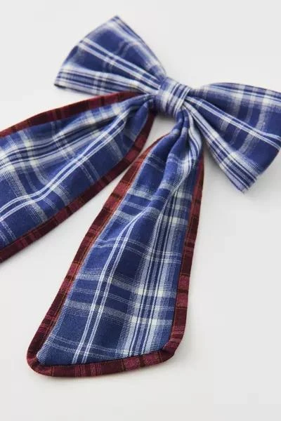 Urban Outfitters Plaid Hair Bow Barrette 3
