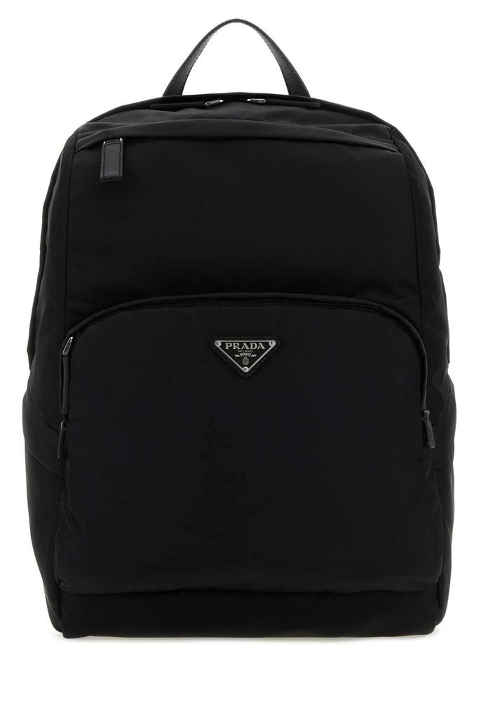 Prada Prada Logo-Plaque Zipped Backpack