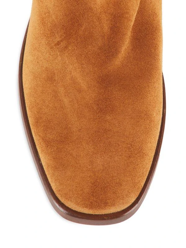 Clergerie Tall 56MM Suede Stacked Heel Boots 5