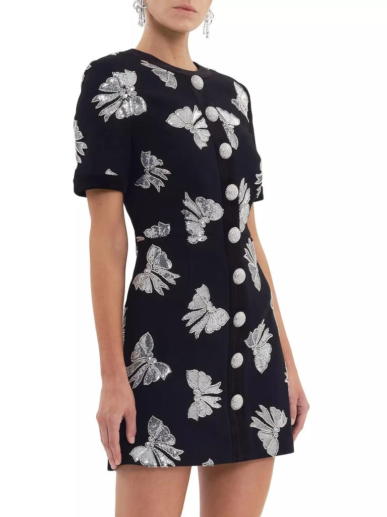 REBECCA VALLANCE Nicky Hilton x Rebecca Vallance Valor Bow Appliqué Minidress 4