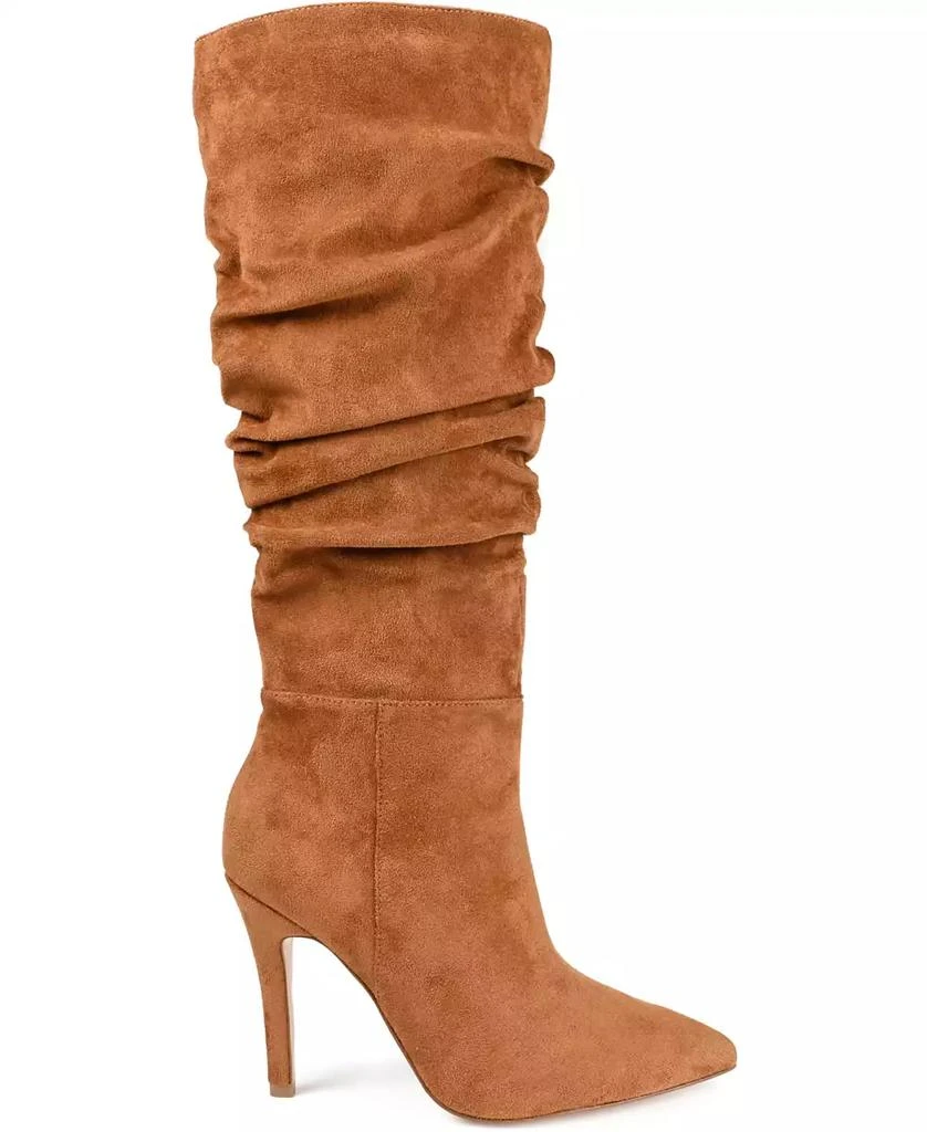 Journee Collection Women's Sarie Wide Calf Ruched Stiletto Boots 6