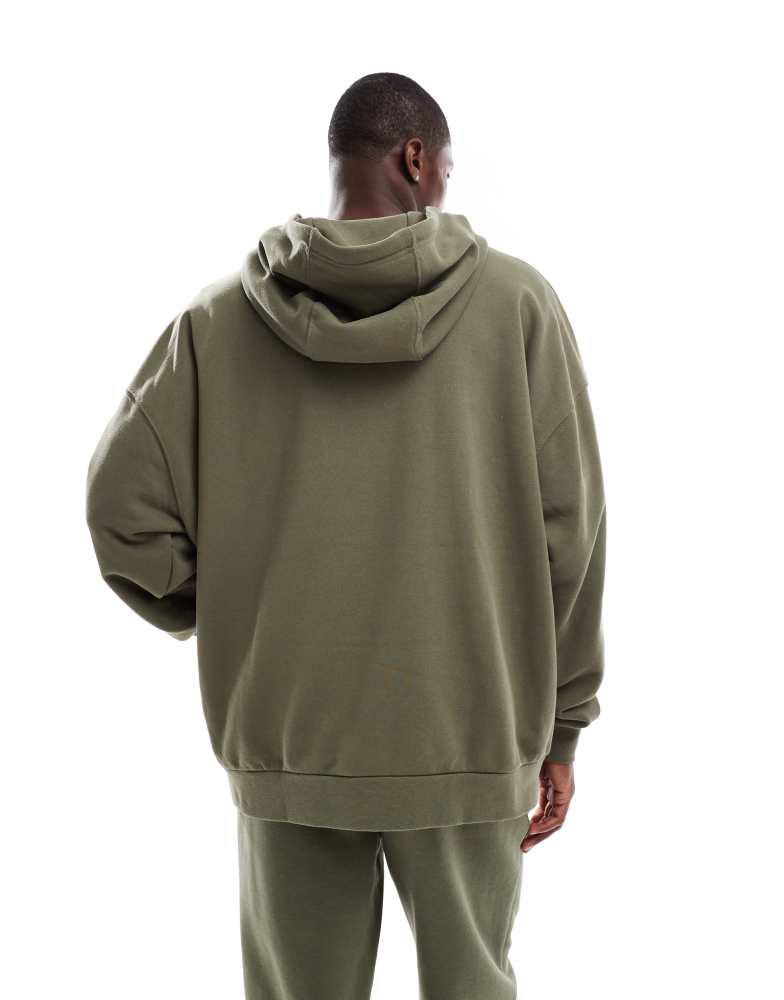 nike club hoodie in khaki