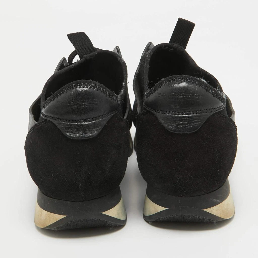 Balenciaga Balenciaga Black Leather and Mesh Race Runner Sneakers Size 38 5