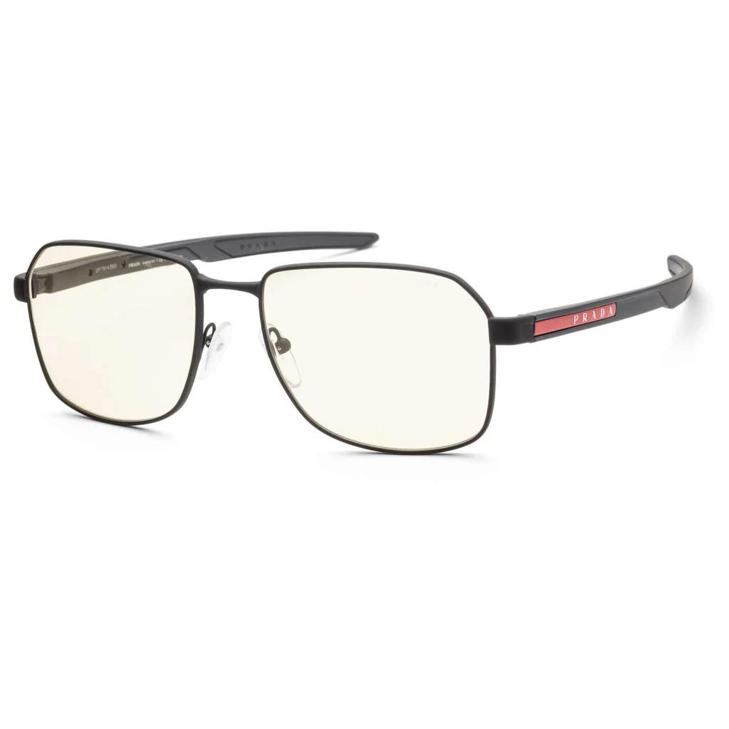Prada Prada Men's Black Rectangular Sunglasses 1