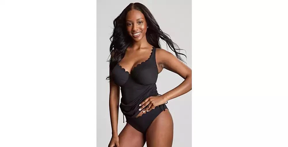 Panache Lingerie Women
s Spirit Selena Underwire Scalloped Plunge Tankini Swim Bra